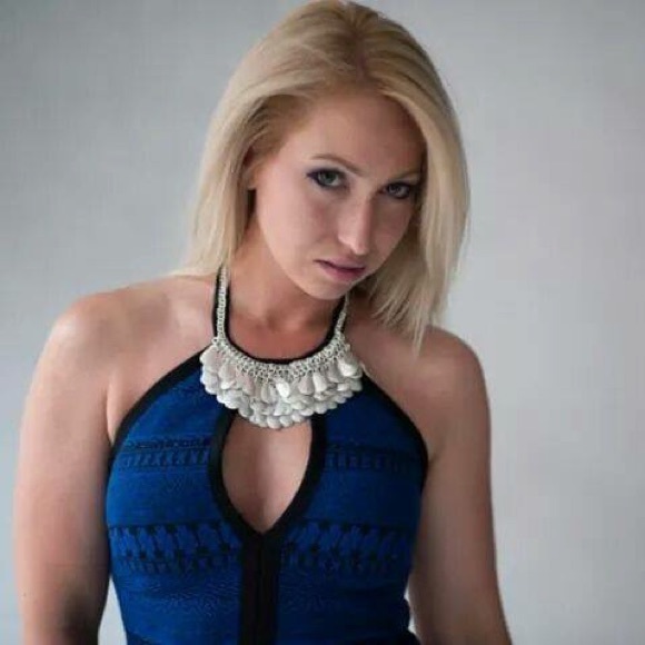 Bebe size 0 blue and black mini dress - Picture 6 of 6